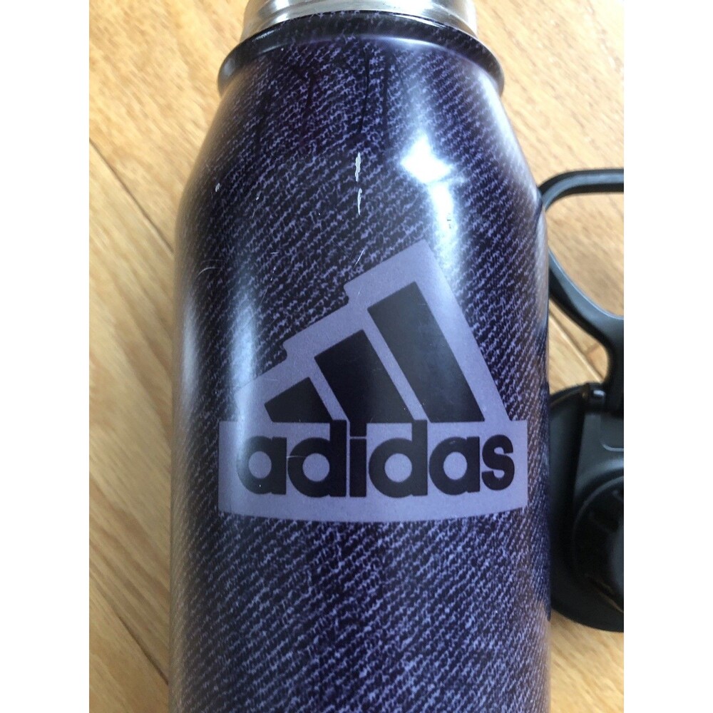 Adidas Water Bottle Tumbler Double Wall Stainless Steel Purple 32 oz. USED - Picture 2 of 7